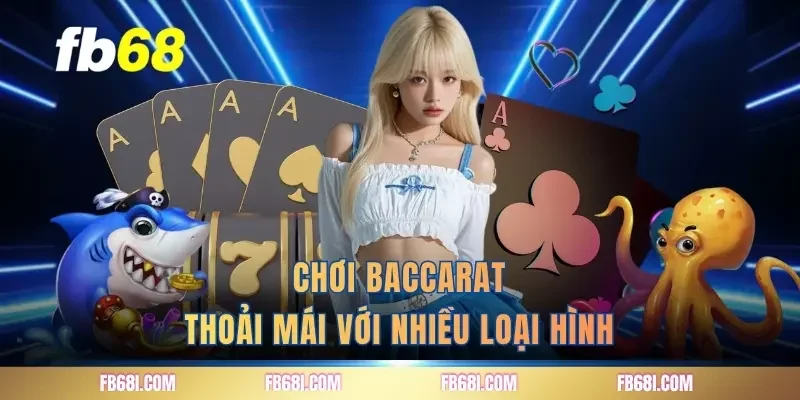 Chơi baccarat thoải mái với nhiều loại hình